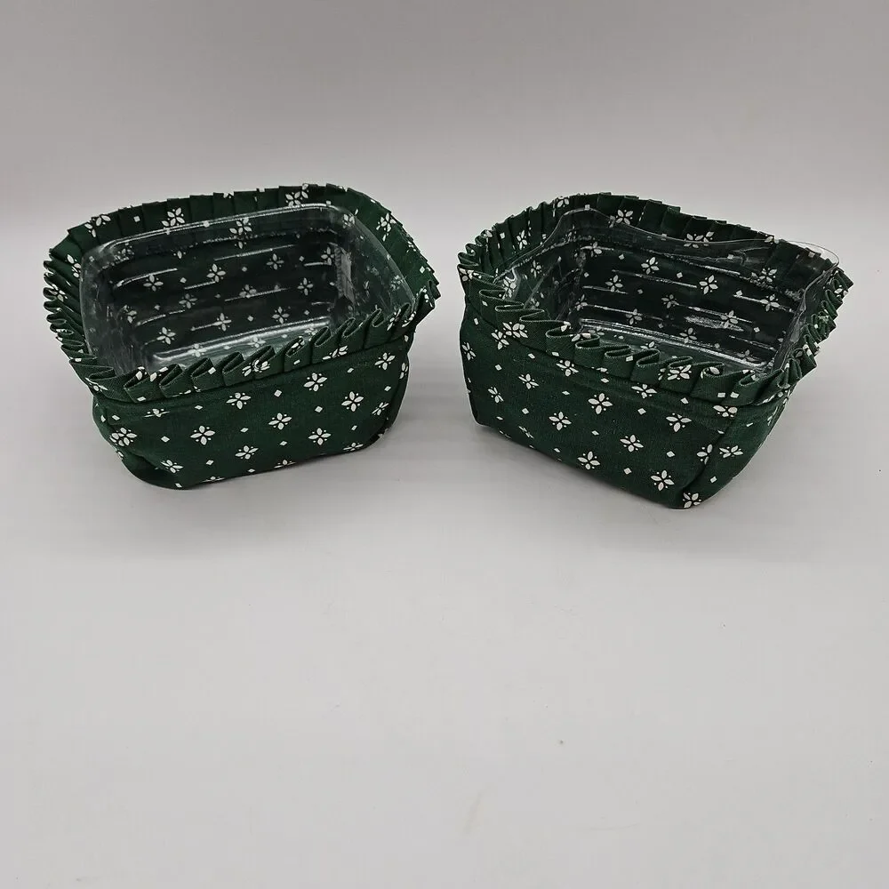 Longaberger Proctectors for 6.5 inch Basket and Two Green Liners